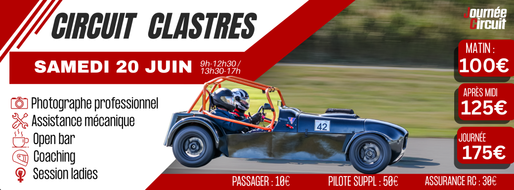 Journée Circuit Clastres Samedi 20 Juin 2026