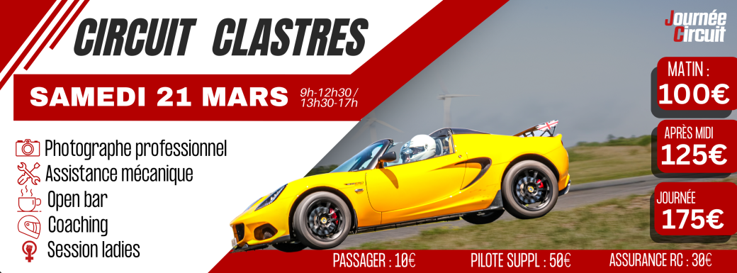 Journée Circuit Clastres samedi 21 mars 2026