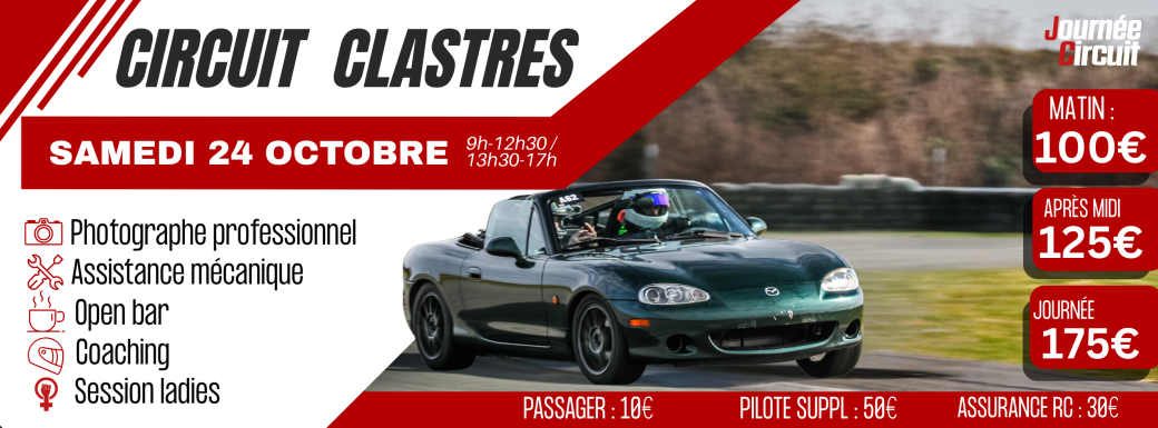 Journée Circuit Clastres samedi 24 octobre 2026