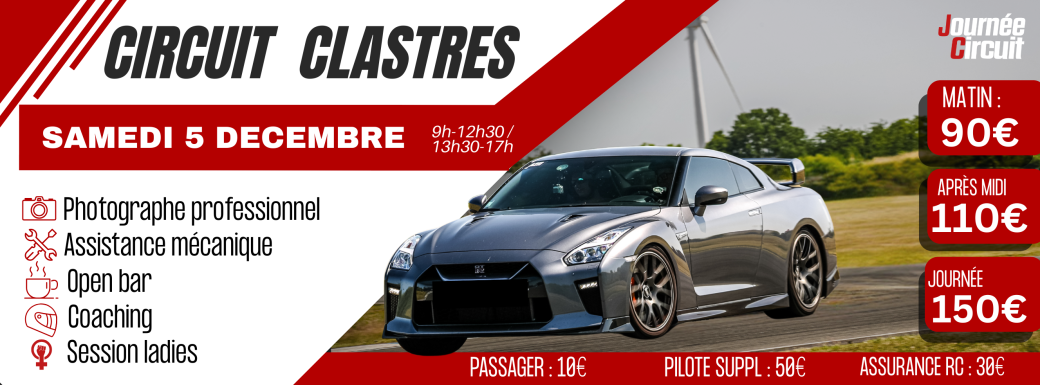 Journée Circuit Clastres samedi 5 décembre 2026