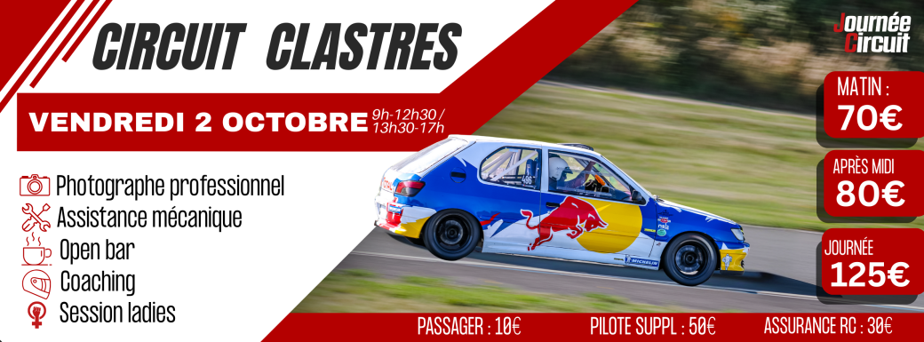 Journée Circuit Clastres vendredi 2 octobre 2026