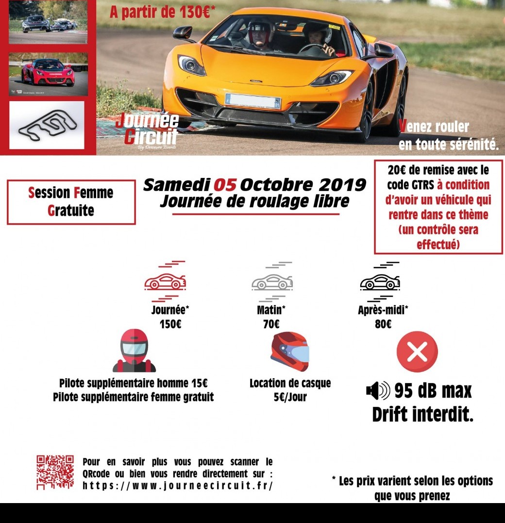 Tickets Journée Circuit les Ecuyers le 05 Octobre 2019 Billetweb
