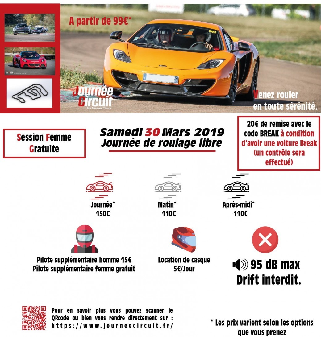 Journée Circuit les Ecuyers le 30 Mars 2019
