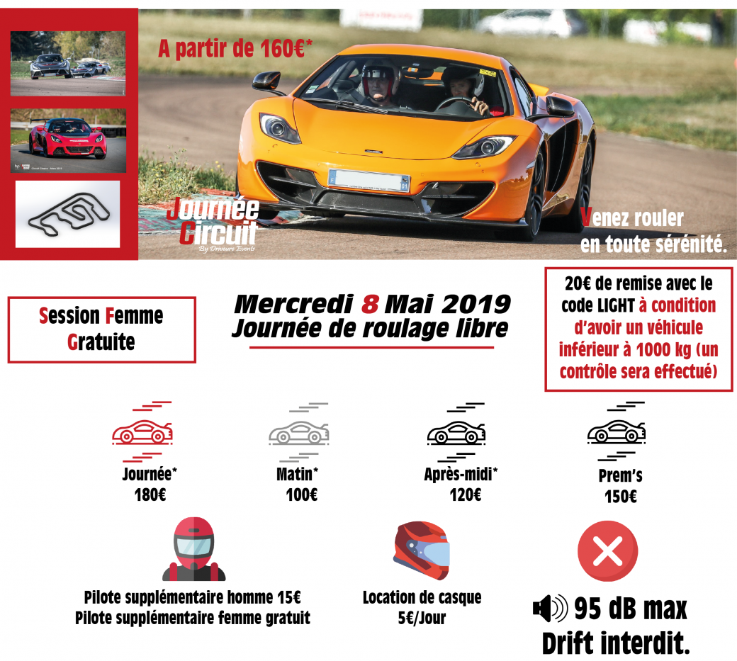 Journée Circuit les Ecuyers le 8 Mai 2019