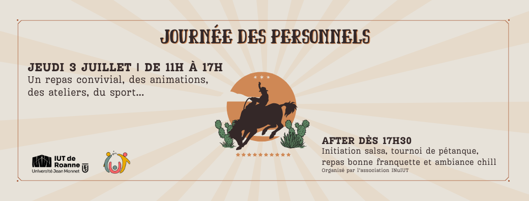 Journée des personnels - Jeudi 3 juillet 2025