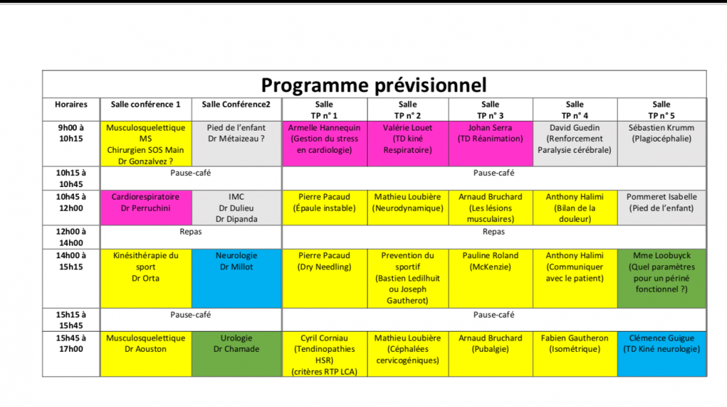 Journée Dijonnaise de la Kinésithérapie 2018