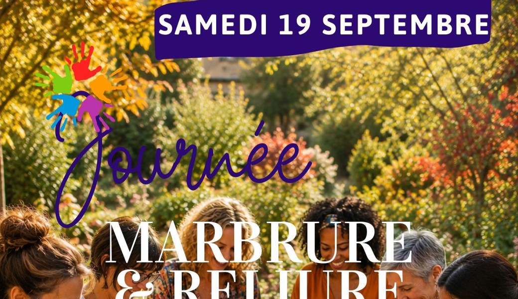 Journée marbrure & reliure au jardin 