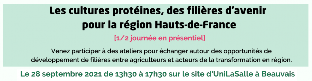 Les cultures protéines, des filières d'avenir pour les Hauts-de-France