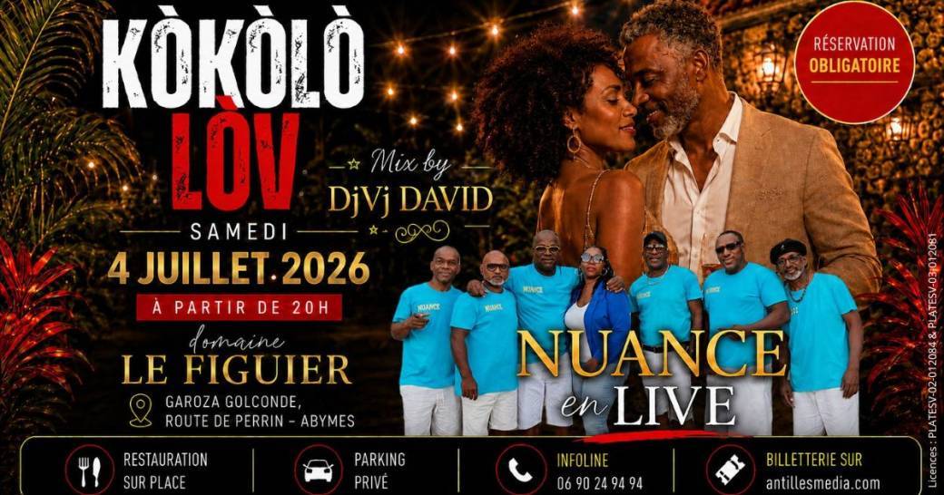 Kòkòlò Lòv & Nuance en LIVE - 04 juillet 2026 
