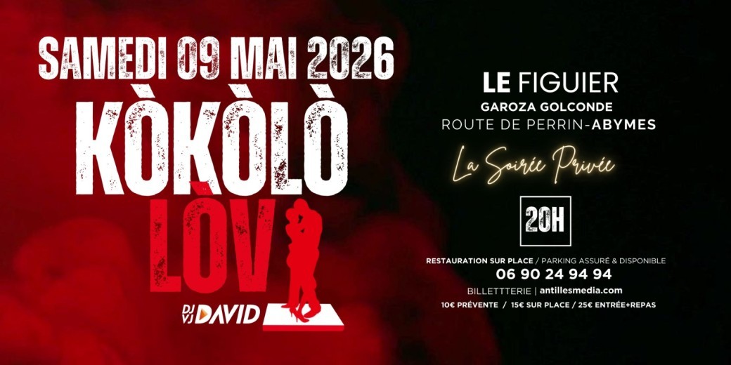 Kòkòlò Lòv -  Soirée privée du 09 mai 2026