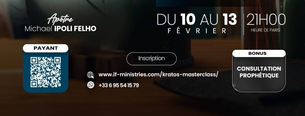KRATOS MASTERCLASS : Session 100% Prophétique & Business