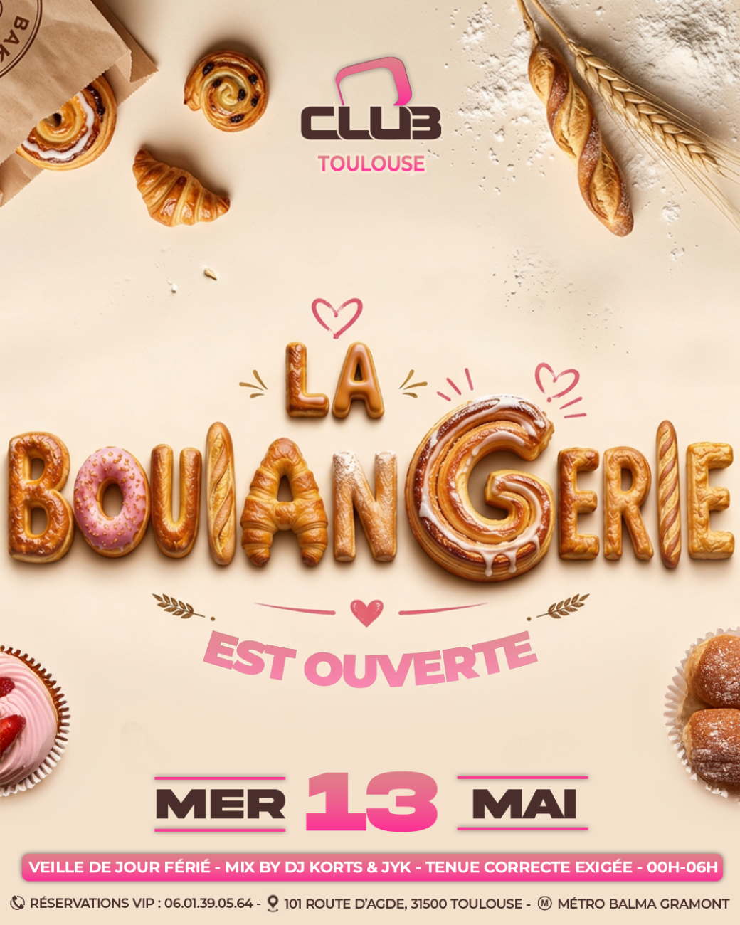 LA BOULANGERIE - BILLETTERIE (FREE PASS 00H-01H)