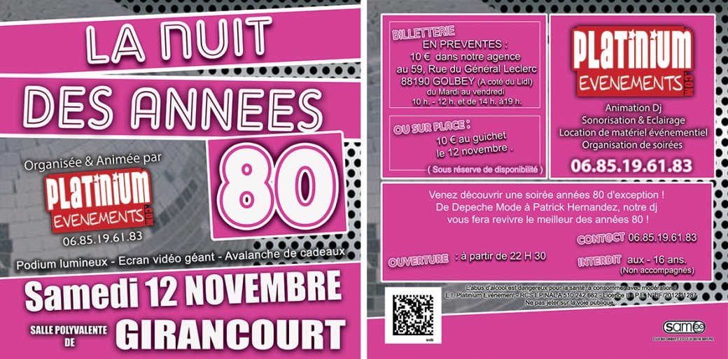 LA NUIT DES ANNEES 80 - GIRANCOURT