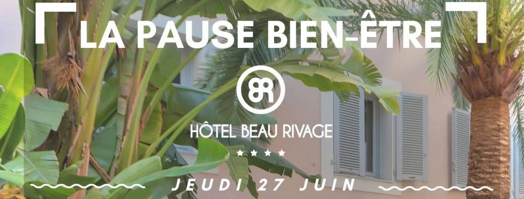 La pause bien-être dans le patio de l'hôtel Beau Rivage