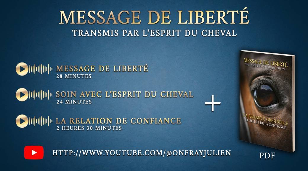 Message de Liberté par l'Esprit du Cheval -  LA RELIANCE ORIGINELLE - Le Reflet de la Confiance