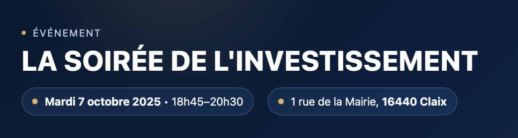 La soirée de l'Investissement