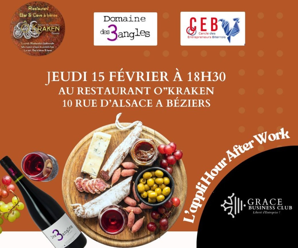 L'APPLI HOUR Afterwork reçoit le CEB à Béziers Jeudi 15 Février 2024
