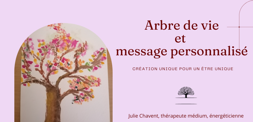 L'arbre de vie et message personnalisé