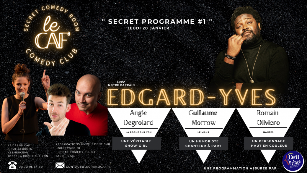 Le Caf' Secret Comedy Room - Jeudi 20 Janvier