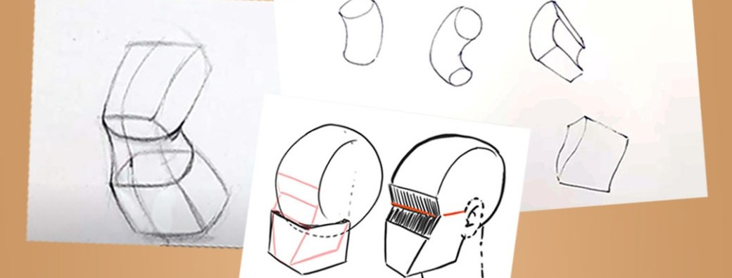 Le Cercle des Croqueurs, atelier guidé de dessin - Les volumes simples