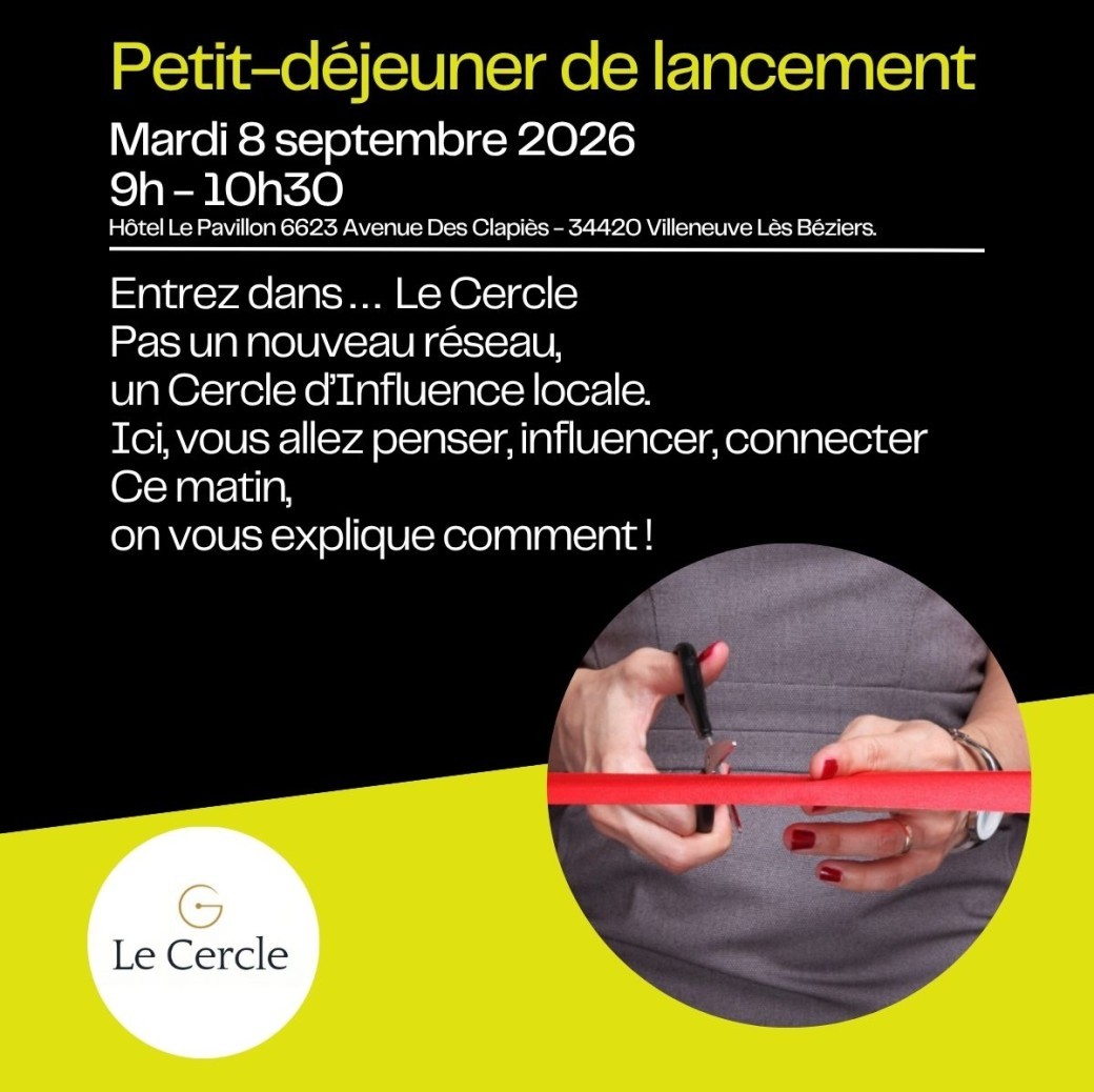 Le Cercle : Petit-déjeuner de lancement ouvert à tous mardi 8 septembre 2026