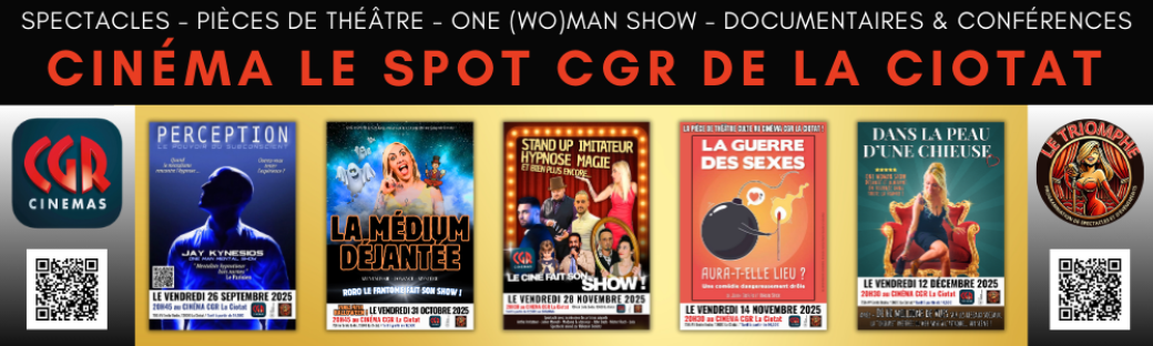 CGR LA CIOTAT : "Stand up, Hypnose, Imitateur et Humoriste Musical" - Le Ciné fait son Show !