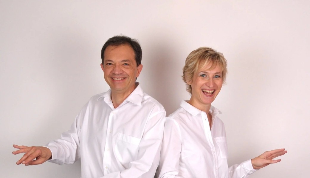 le Duo Hands à l'institut Goethe de Lyon, Alexandra ROSHCHINA et Alain JACQUON, piano à quatre mains