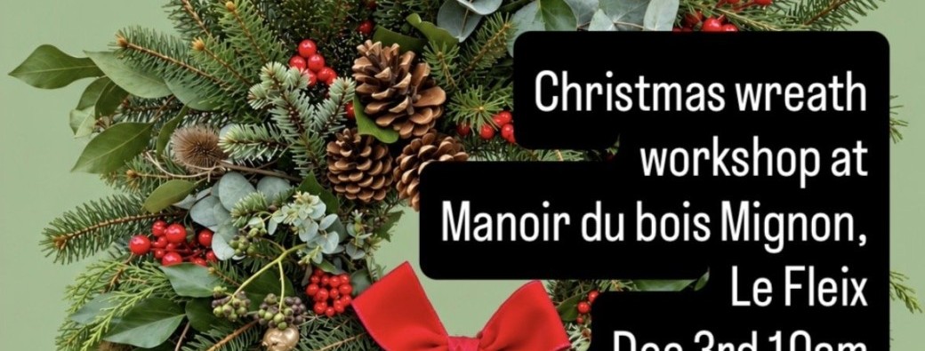 Le Fleix Christmas wreath workshop 