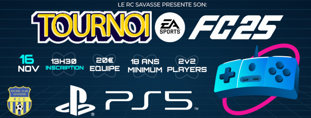LE RC SAVASSE ORGANISE SONT 1ER TOURNOI E-SPORT