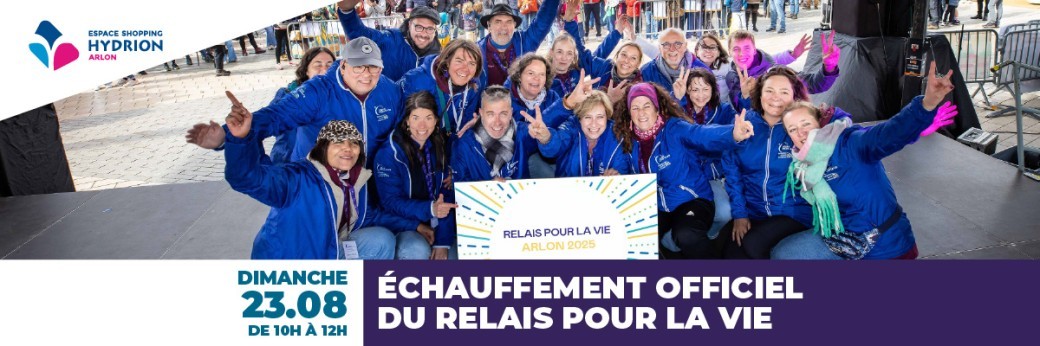 L'échauffement officiel du Relais pour la Vie d'Arlon !