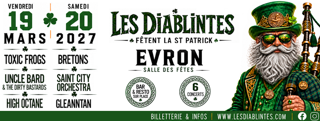 Les Diablintes fêtent la St Patrick 2027