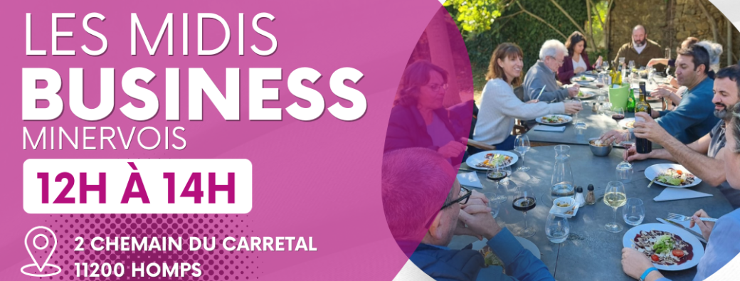 Les Midis Business Minervois réunion du jeudi 26 mars 2026