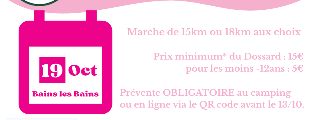Camping Les Pins, walk for the pink October
