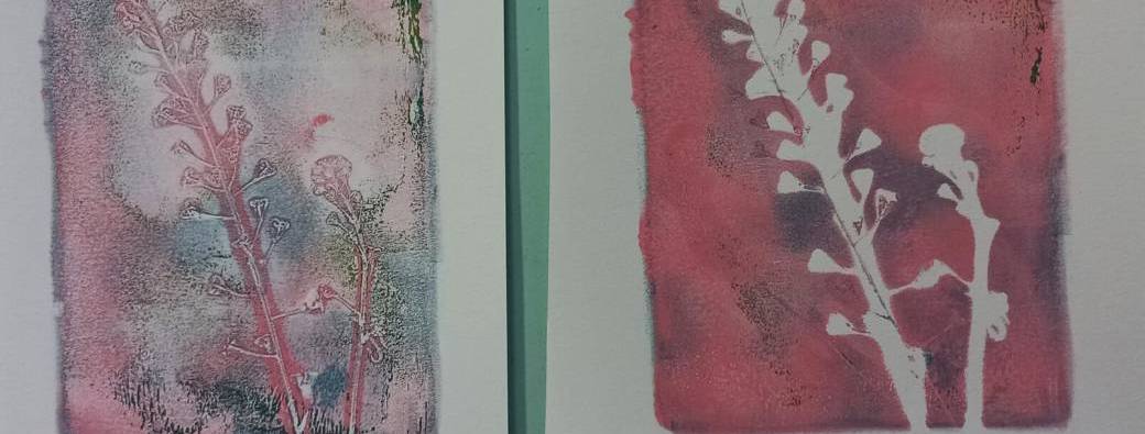 Les vacances des 4/6 ans: Atelier gelly print (impression végétale)
