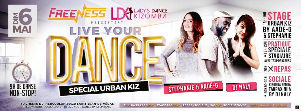Live Your Dance, Spécial Urban-Kiz ,Dimanche 6 Mai