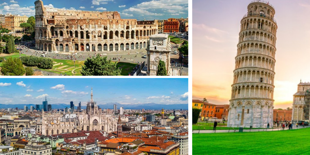 Long Weekend en Italie : Rome & Pise & Milan