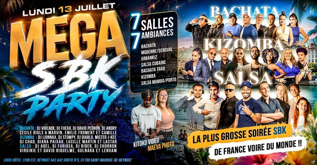 M.E.G.A S.B.K PARTY - 7 Salles - Hotel Logis Est Beynost