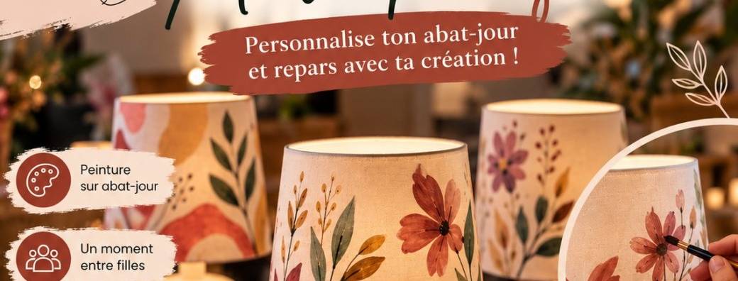  Ma lampe unique – Atelier peinture sur abat-jour