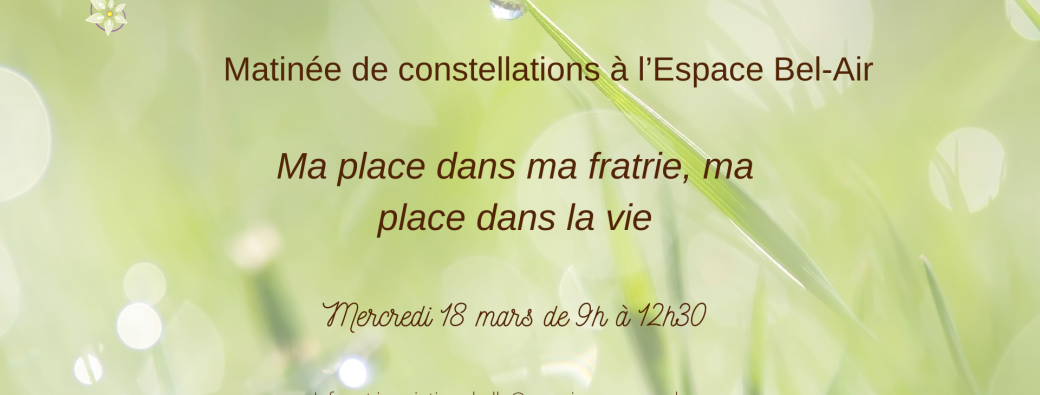 Ma place dans ma fratrie, ma place dans la vie