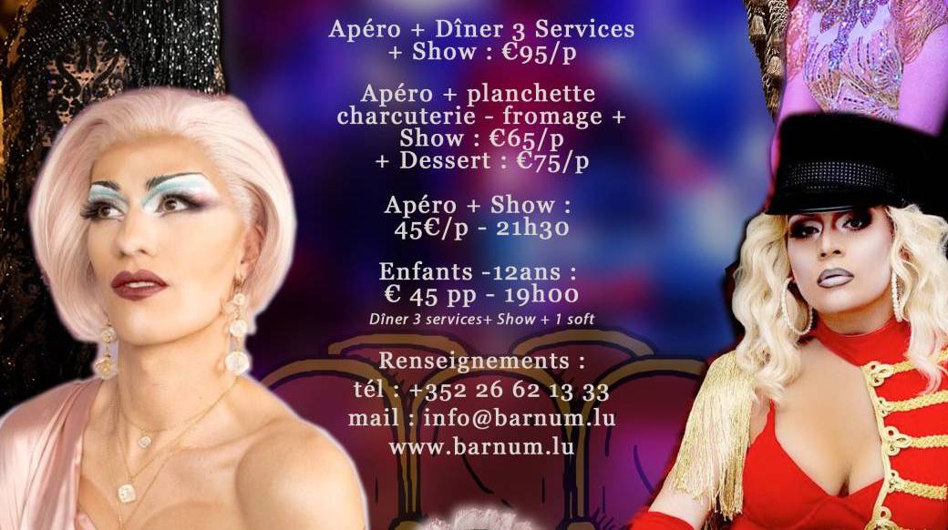 The Barnum Cabaret Show - Madame Yoko, Plexy Glam et Cristal Chic font leur show @Barnum