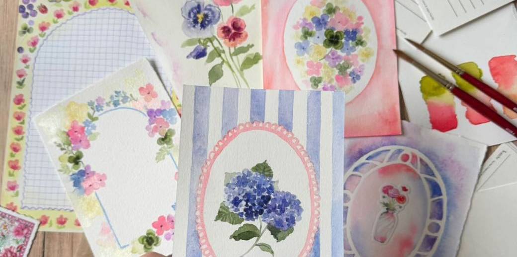 MAKE x L'EAU BLEUE | Aquarelle ART MAIL - Débutants et Intermédiaires  