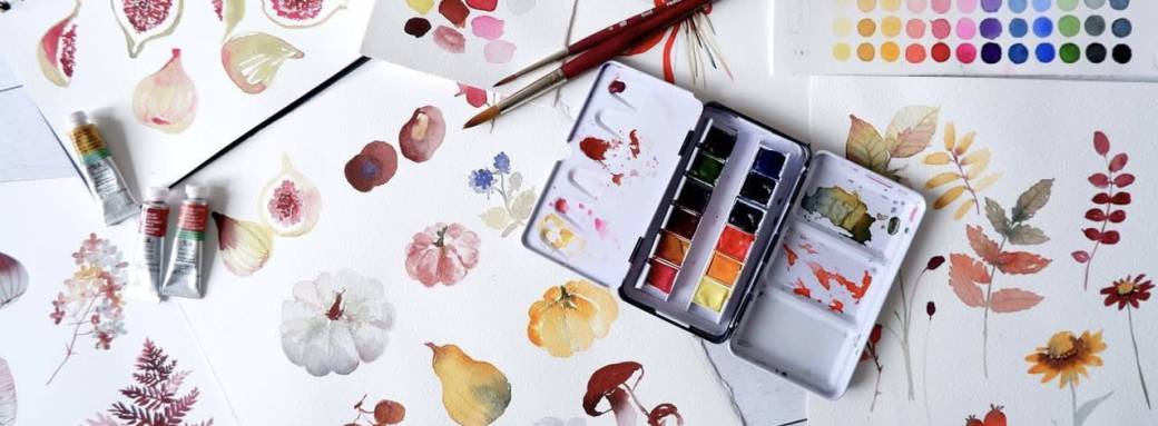 MAKE x L'EAU BLEUE | Aquarelle « FRUITS  D’AUTOMNE »
