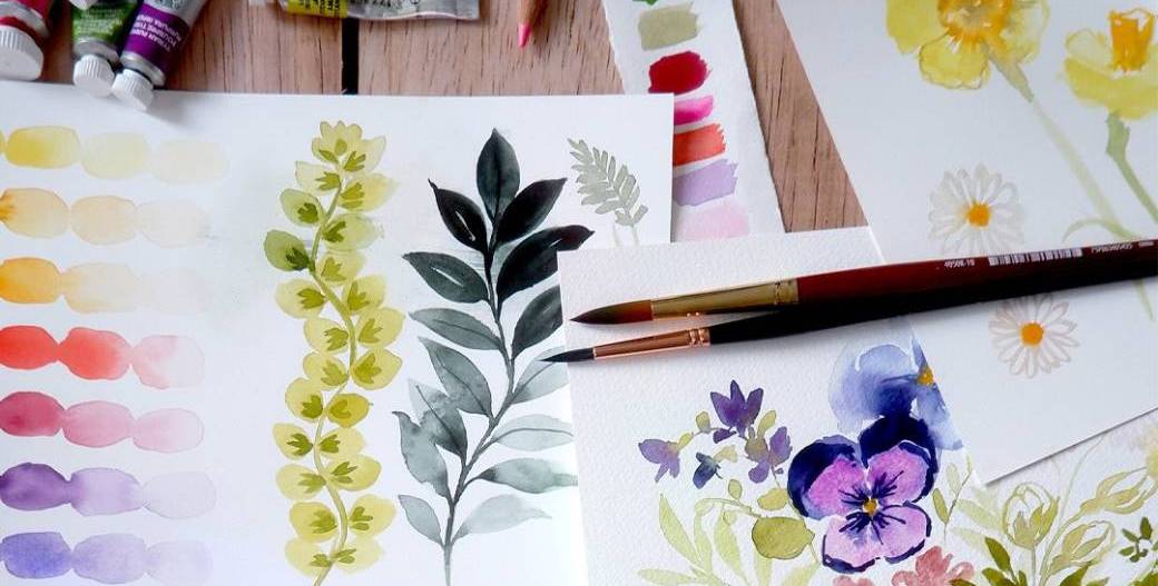 MAKE x L'EAU BLEUE | Aquarelle Initiation - Fleurs et Fruits  
