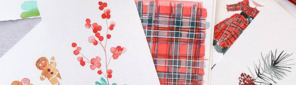 MAKE x L'EAU BLEUE | Atelier Aquarelle Cartes de Fêtes