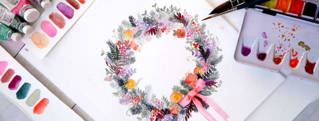 MAKE x L'EAU BLEUE | Atelier Aquarelle COURONNE DE FETES