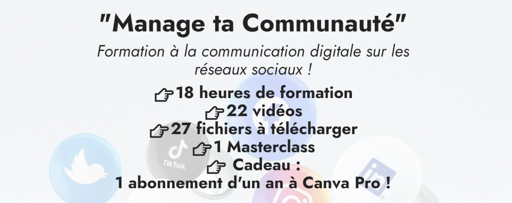 Manage ta Commu', la formation complète aux réseaux sociaux en vidéo