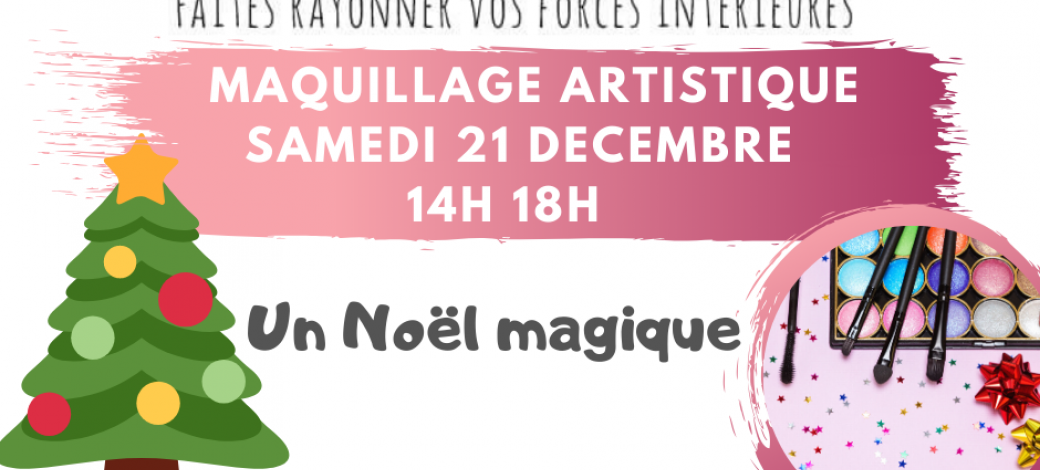 maquillage artistique la magie de noel 