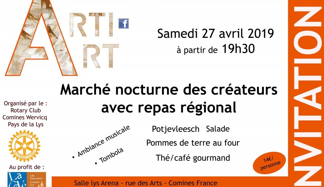 Marché nocturne des créateurs avec repas régional