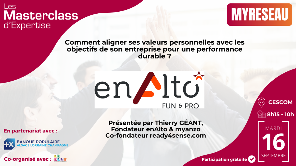 Masterclass d'Expertise | Alignement des valeurs personnelles et objectifs d'entreprise