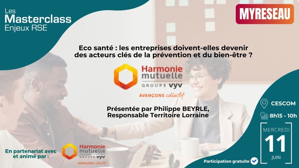 Masterclass Enjeux RSE | Eco santé: les entreprises doivent-elles devenir des acteurs du bien-être ?